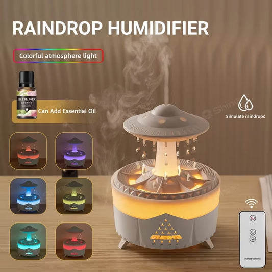 Rain Cloud Humidifier Water Drip with Remote 