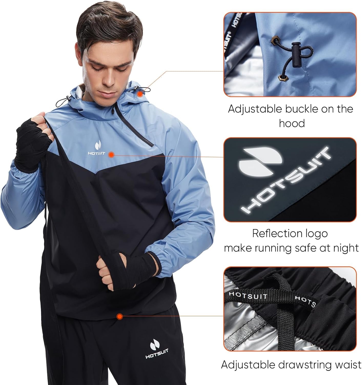 Sauna Suit for Men Sweat Sauna Jacket & Pants 