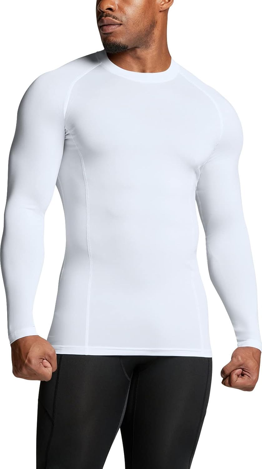 Men'S UPF 50+ Long Sleeve Compression Shirts-3Pack