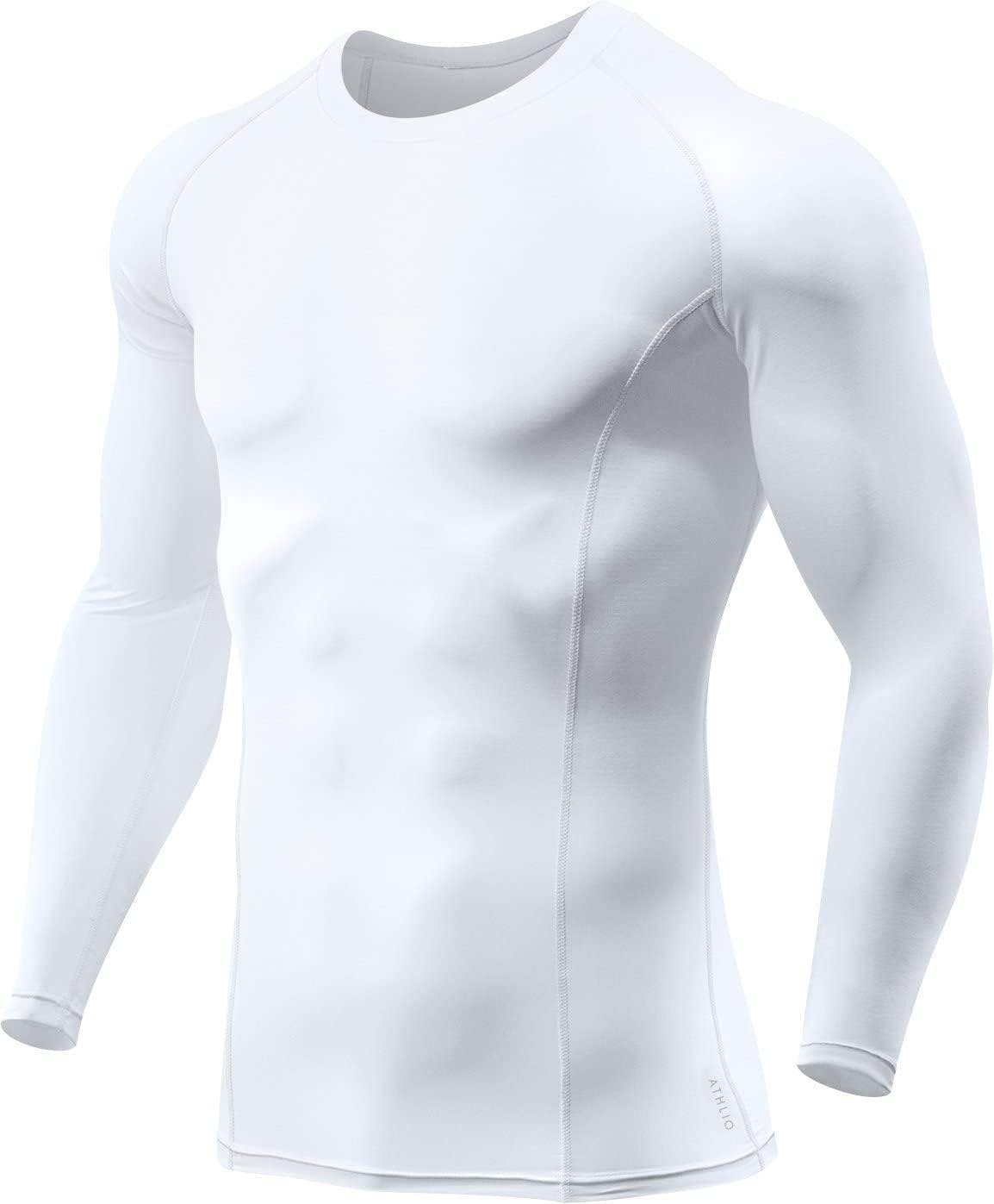 Men'S UPF 50+ Long Sleeve Compression Shirts-3Pack