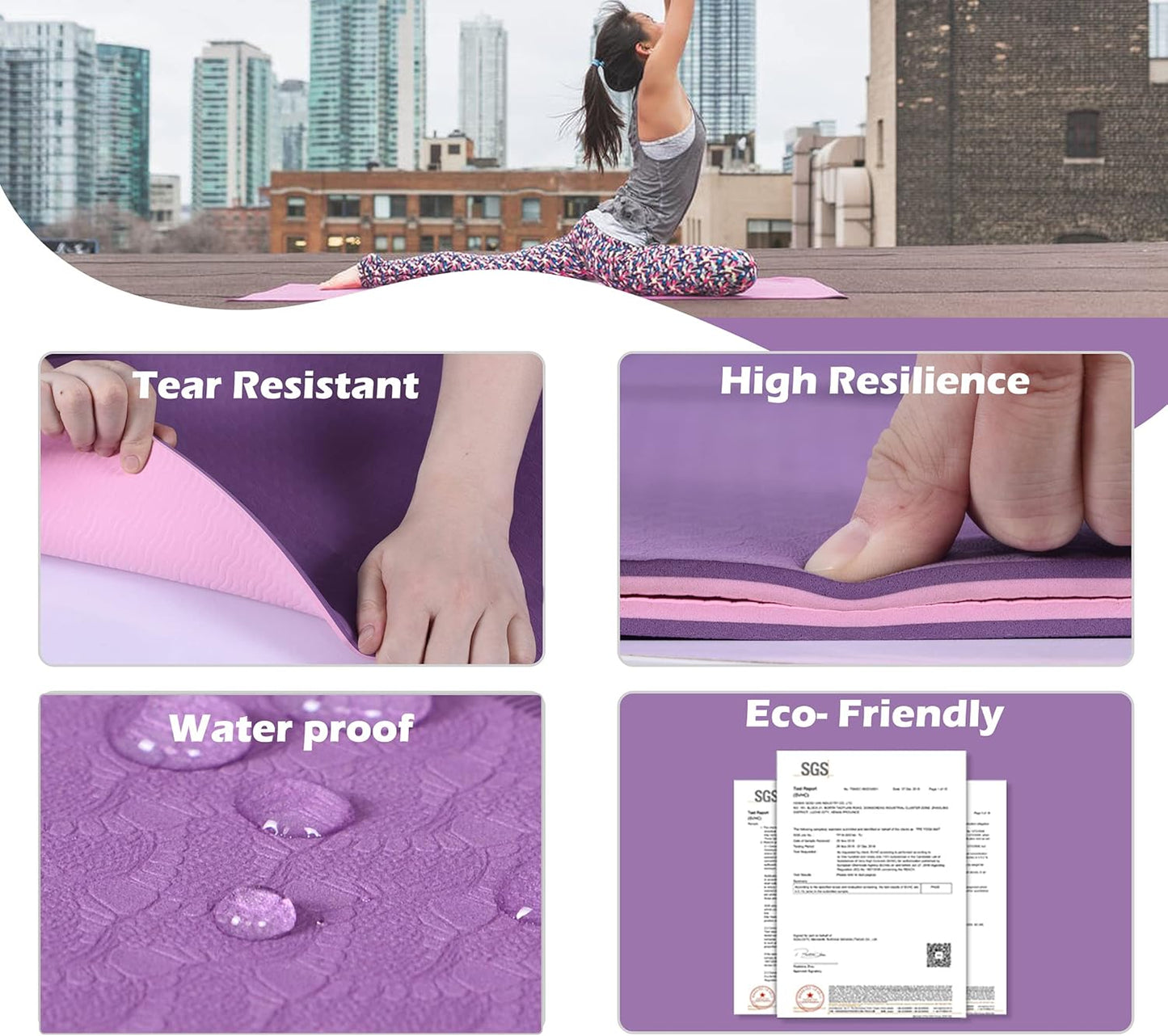 Yoga Mat Non Slip Eco Friendly