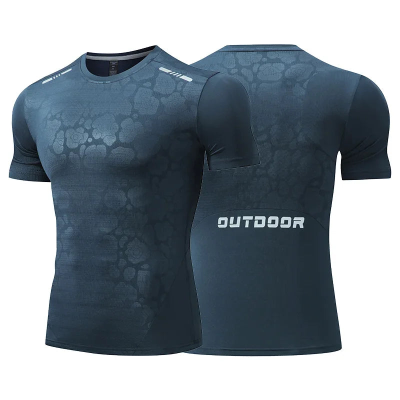 Men Running Compression T-shirt Dry Fit