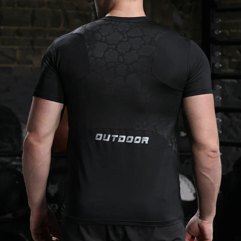 Men Running Compression T-shirt Dry Fit