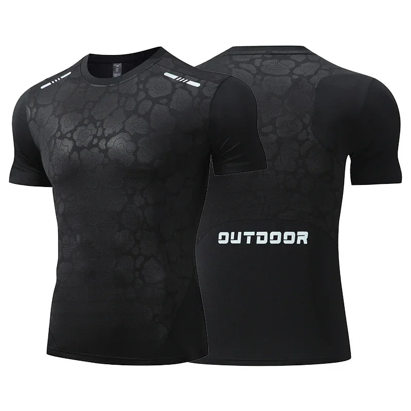 Men Running Compression T-shirt Dry Fit