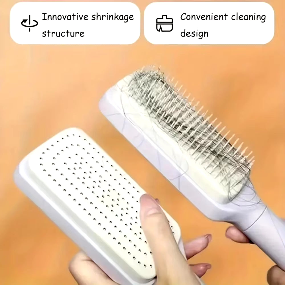 Rotatable Self Cleaning Hair Brush Massage 