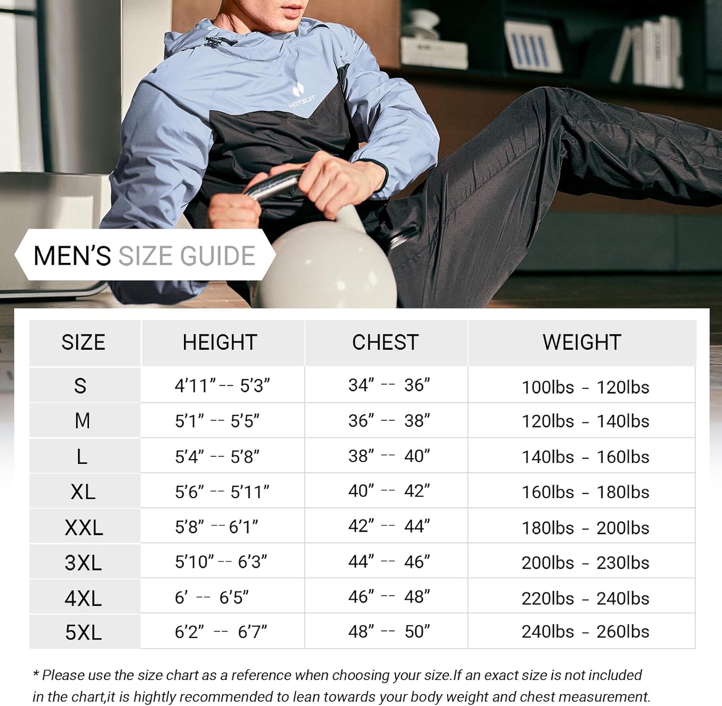 Sauna Suit for Men Sweat Sauna Jacket & Pants 