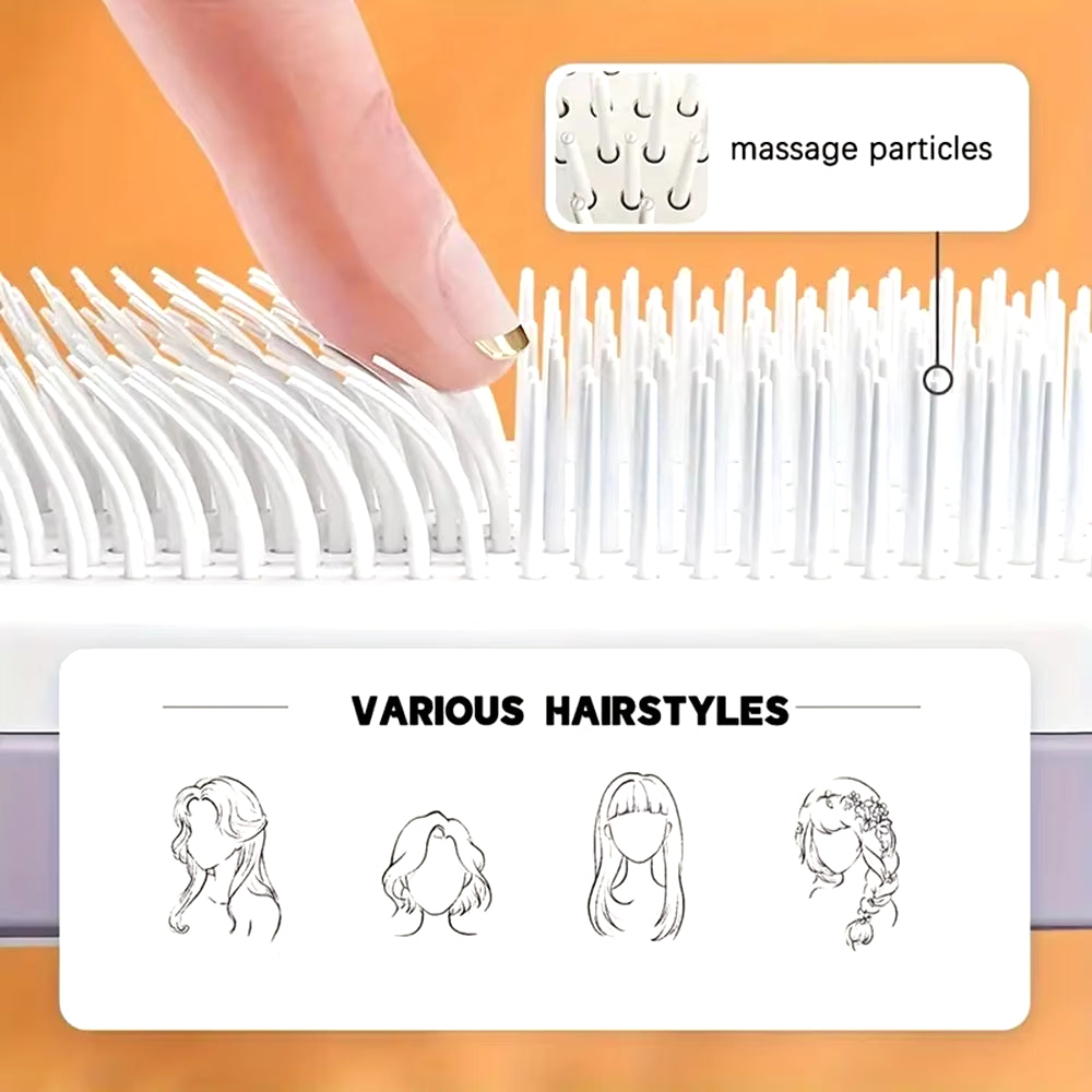 Rotatable Self Cleaning Hair Brush Massage 