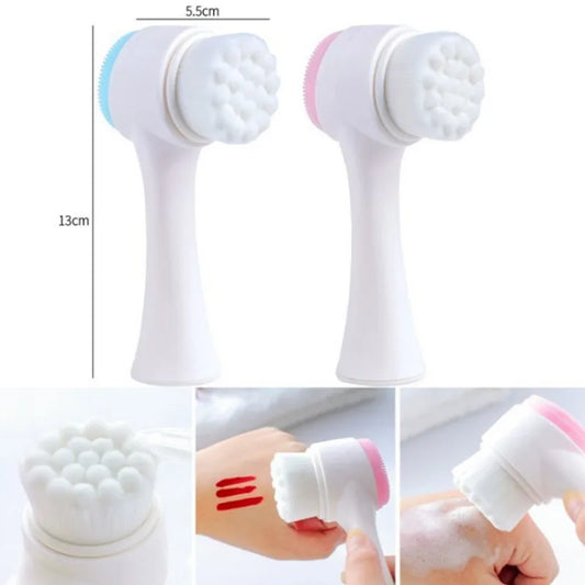 Double-Sided Face Cleansing Brush